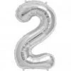 Northern Star Balloons 34" Number 2 Shape Foil Balloon - Silver