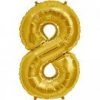 Northern Star Balloons 34" Number 8 Shape Foil Balloon - Gold