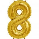 Northern Star Balloons 34" Number 8 Shape Foil Balloon - Gold