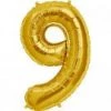 Northern Star Balloons 34" Number 9 Shape Foil Balloon - Gold