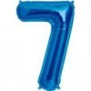 KALEIDOSCOPE 34" Number 7 Shape Foil Balloon - Royal Blue