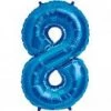 KALEIDOSCOPE 34" Number 8 Shape Foil Balloon - Royal Blue