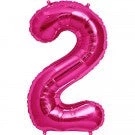 Northern Star 34" Number 2 Shape Foil Balloon - Magenta