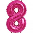 Northern Star 34" Number 8 Shape Foil Balloon - Magenta