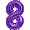 Northern Star 34" Number 8 Shape Foil Balloon - Purple Balloons