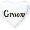 Everything Party Balloons 18" Groom Heart Shape Foil Balloon