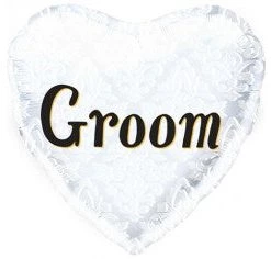 Everything Party Balloons 18" Groom Heart Shape Foil Balloon
