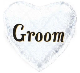 Everything Party Balloons 18" Groom Heart Shape Foil Balloon