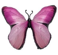 Everything Party 31" Pink Butterfly Super Shape Foil Balloon