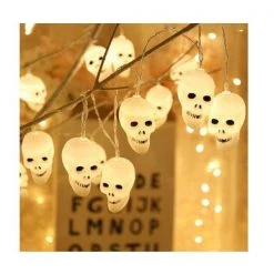 Everything Party 10pc Skull Halloween LED String Lights Garland - Warm White By Event
