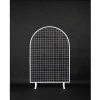 Everything Party Party Hire - 1.5m*1m White Round Top Metal Square Mesh Backdrop Balloon Arch Stand All Birthday