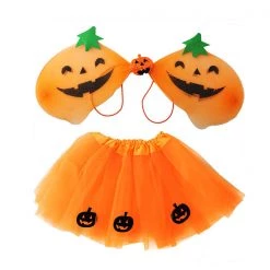 Everything Party Children Halloween Pumpkin Tutu & Wings Set