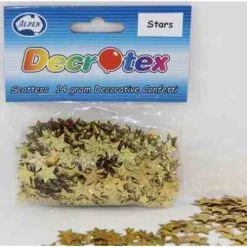 Alpen 14g Holographic Gold Stars Table Scatters All Birthday