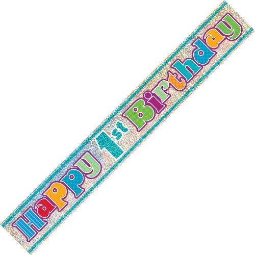 Everything Party All Birthday Happy 1st Birthday Banner