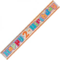 Everything Party All Birthday Happy 2nd Birthday Banner