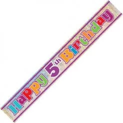 Everything Party Happy 5th Birthday Banner