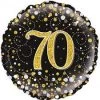 Qualatex 18" Oaktree 70th Birthday Holographic Gold & Silver Dots Foil Balloon Balloons