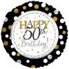 Qualatex 18" Elegant Dots 50th Birthday Foil Balloon