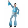 JD Party Adult 70s Blue Disco Jumpsuit Costume