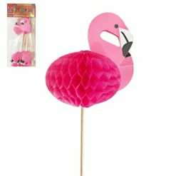 Everything Party 12pc Flamingo Honeycomb Pick By Theme
