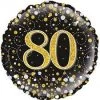 Qualatex 18" Oaktree Happy 80th Birthday Holographic Gold & Silver Dots Foil Balloon Balloons