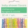 Meteorparty By Theme 12Pk Multicolour Clothes Pin Favours