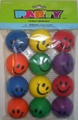 Meteorparty 12Pk Smiley Face Squishy Ball
