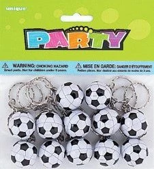 Meteorparty 12Pk Soccer Ball Keyrings
