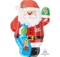 Anagram 18" Christmas Santa Shape Foil Balloon