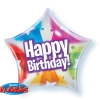 Balloons 20" Qualatex Birthday Star Shape Bubbles Balloon