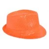 Everything Party Sequin Fedora Hat - Orange By Event