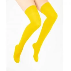 Oceana Party Accessories Over Knee Stockings - Yellow