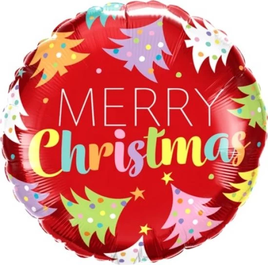 Qualatex Foil 18" Christmas Tree Red Foil Balloon Balloons