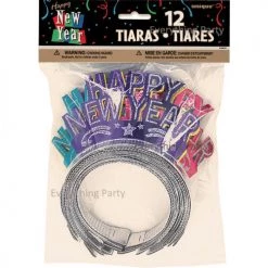 Everything Party By Event 12pk Happy New Year Gliiter Tiaras
