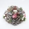Everything Party Deluxe Festive Pink Frosted Christmas Tealight Candle Holder - 1 Cup