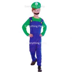 Everything Party Kids - Green Plumber Boy Costume