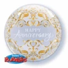 22" Qualatex Happy Anniversary Classic Bubbles Balloon