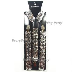 Everything Party Sequin Suspenders (Gold, Silver, Hot Pink, Blue) By Theme