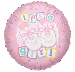 Qualatex 18" It's A Girl Booties Foil Balloon