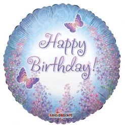 Everything Party 18" Kaleidoscope Purple Lilacs & Butterfly Birthday Foil Balloon