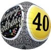 Northern Star 17" Extra Round Happy 40th Birthday Foil Balloon
