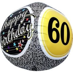 Northern Star 17" Extra Round Happy 60th Birthday Foil Balloon