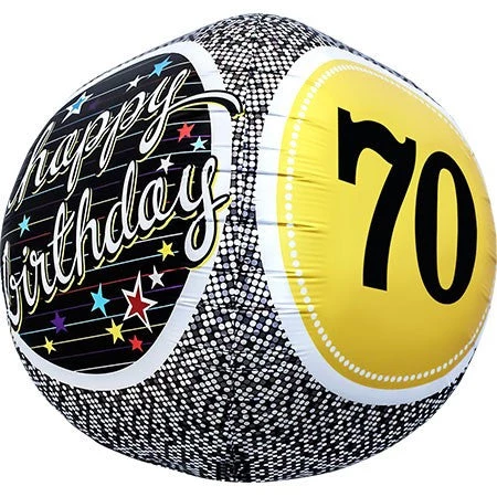 Northern Star 17" Extra Round Happy 70th Birthday Foil Balloon