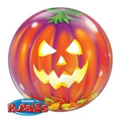 22" Qualatex Jack O'lantern Pumpkin Bubbles Balloon Balloons
