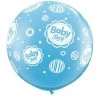3ft Qualatex Printed Latex Balloon - Baby Boy Balloons