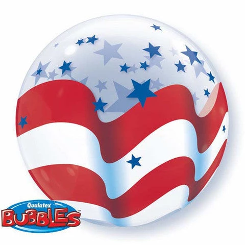 Qualatex Balloons 22" USA Flag Bubbles Balloon