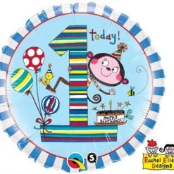 Balloons 18" Qualatex Rachel Ellen Design 1st Birthday Foil Balloon