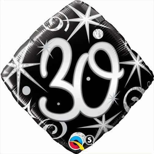 Qualatex 18" Happy 30th Birthday Cushion Shape Foil Balloon