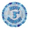 Meteorparty 18" Happy 3rd Birthday Foil Balloon - Blue