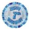 Meteorparty Balloons 18" Happy 7th Birthday Foil Balloon - Blue